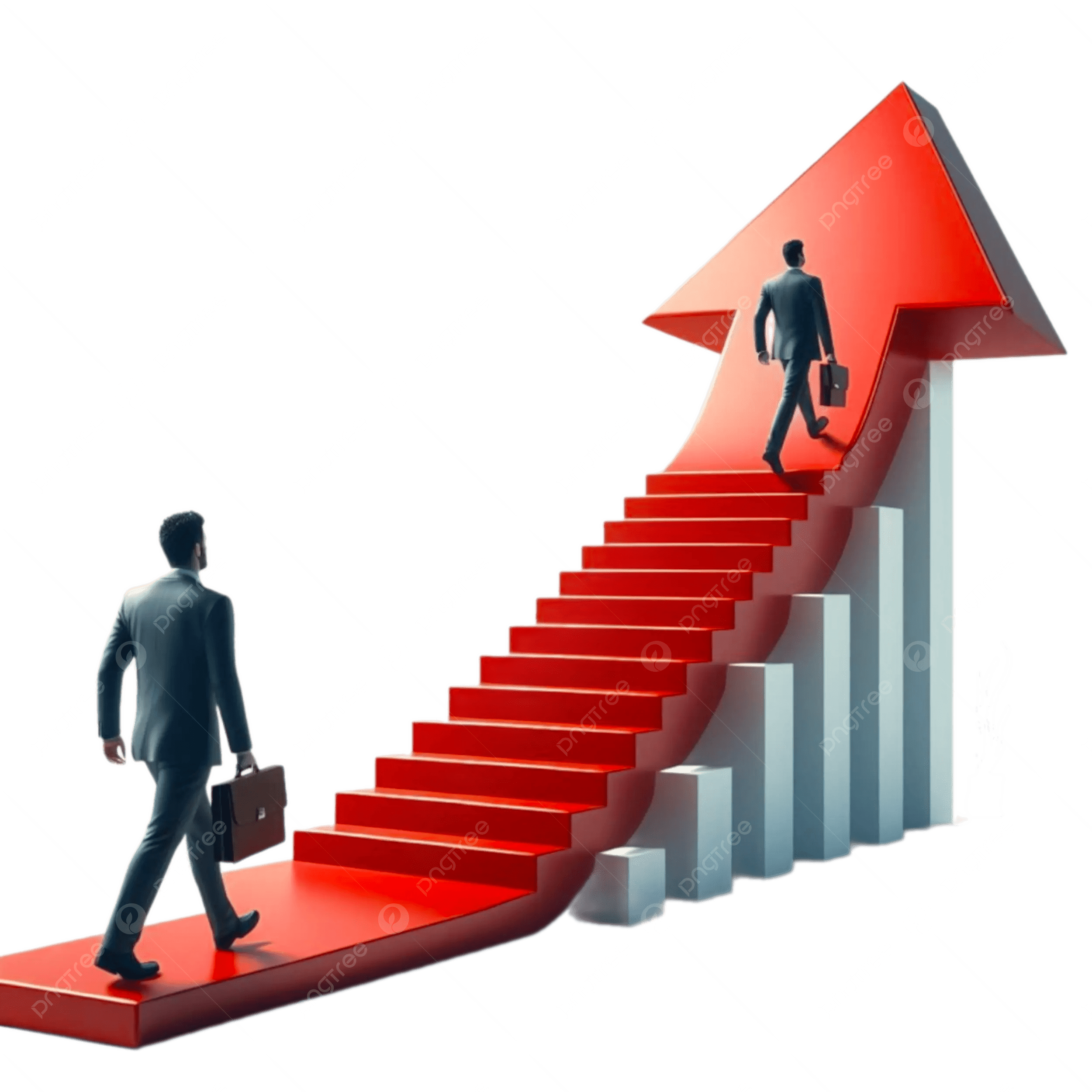 pngtree a man and success upstairs digital marketing concept png image 14759340